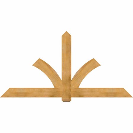 Ekena Millwork Redmond Rough Sawn Timber Gable Bracket, Western Red Cedar, 84"W x 42"H x 2"D x 6"F, 12/12 Pitch GBW084X42X0206RED00RWR